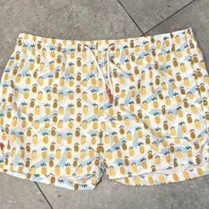 Pineapple Print Mens swim Shorts
